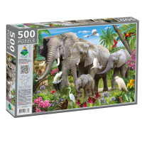 Пазл класичний "Слони" 83606 плотний картон 500 елементів (83606)