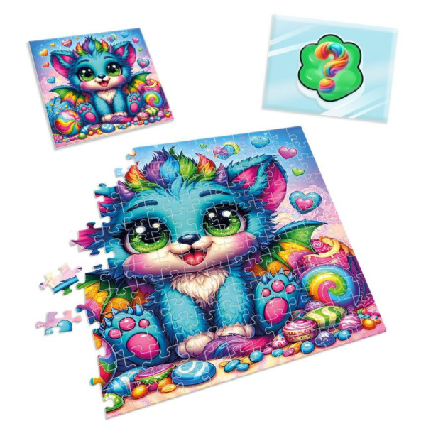 Дитячі пазли з сюрпризом "Бірюзовий дракончик" VT8030-04, 180 деталей (VT8030-04)