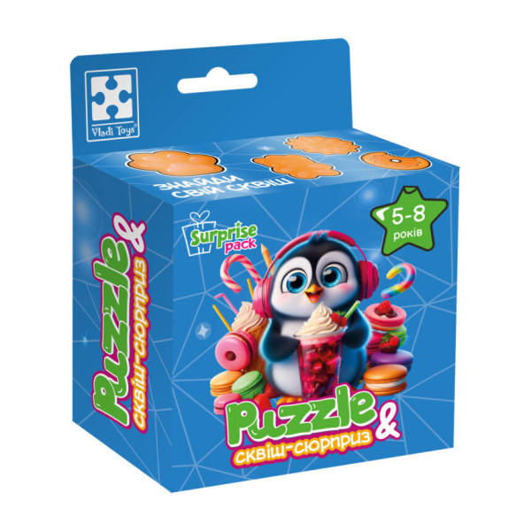 Дитячі пазли з сюрпризом "Пінгвінчик" VT8030-06, 180 деталей (VT8030-06)