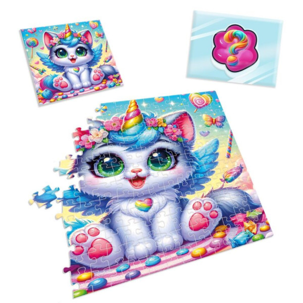 Дитячі пазли з сюрпризом "Котик-єдиноріжка" VT 8030-07, 180 деталей (VT8030-07)