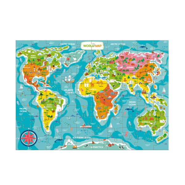 Пазли класичні "Карта світу" 300704, 100 елементів (300704)