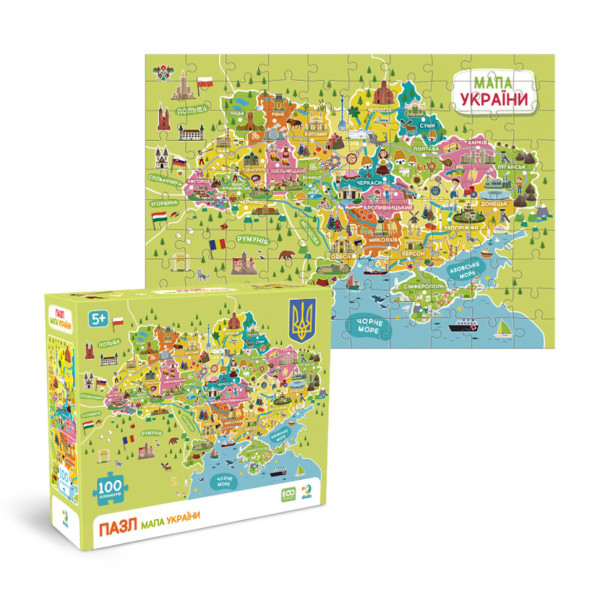 Пазли класичні "Карта України" 300706, 100 елементів (300706)