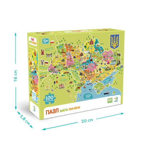 Пазли класичні "Карта України" 300706, 100 елементів (300706)