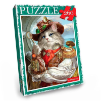 Пазл "Кіт у капелюсі" Danko Toys C260-13-01, 260 ел. (C260-13-01)
