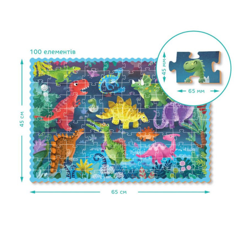 Пазл DoDo Планета динозаврів 300403 (100 ел.)
