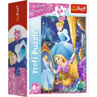 Пазлы детские Дисней принцессы "Золушка и Рапунциль" Trefl 19648 54 элемента, мини