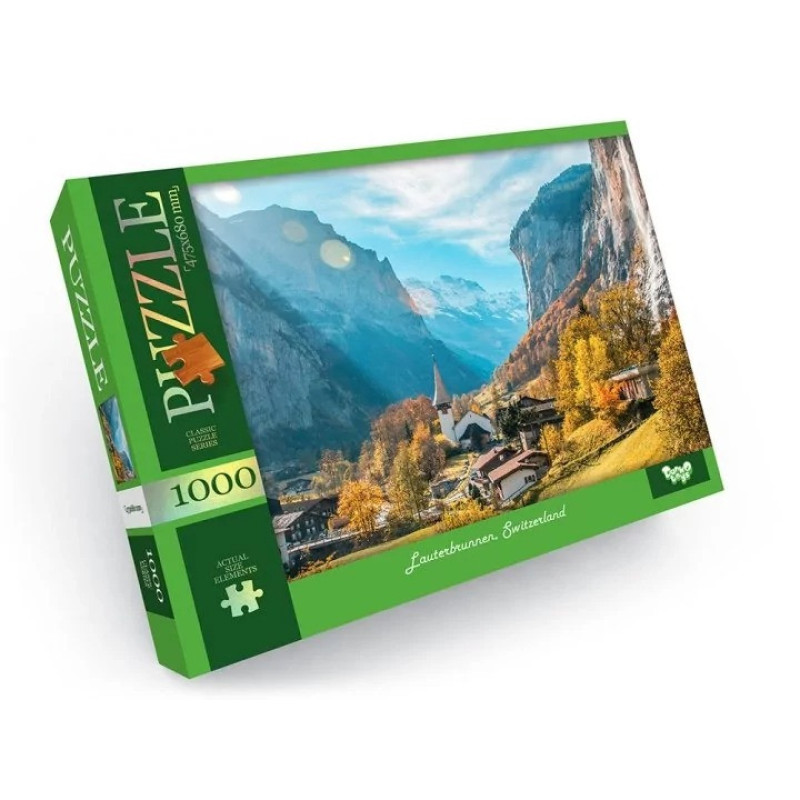 Пазл "Lauterbrunnen, Switzerland" Danko Toys C1000-12-07, 1000 эл.