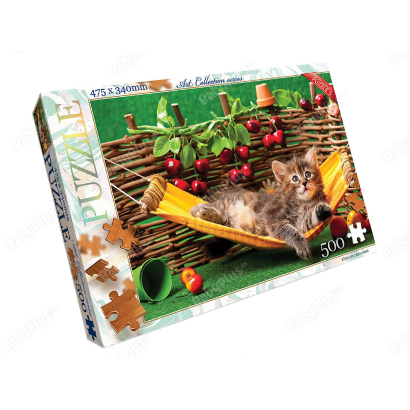 Пазл "Котенок в гамаке" Danko Toys C500-11-06, 500 эл.