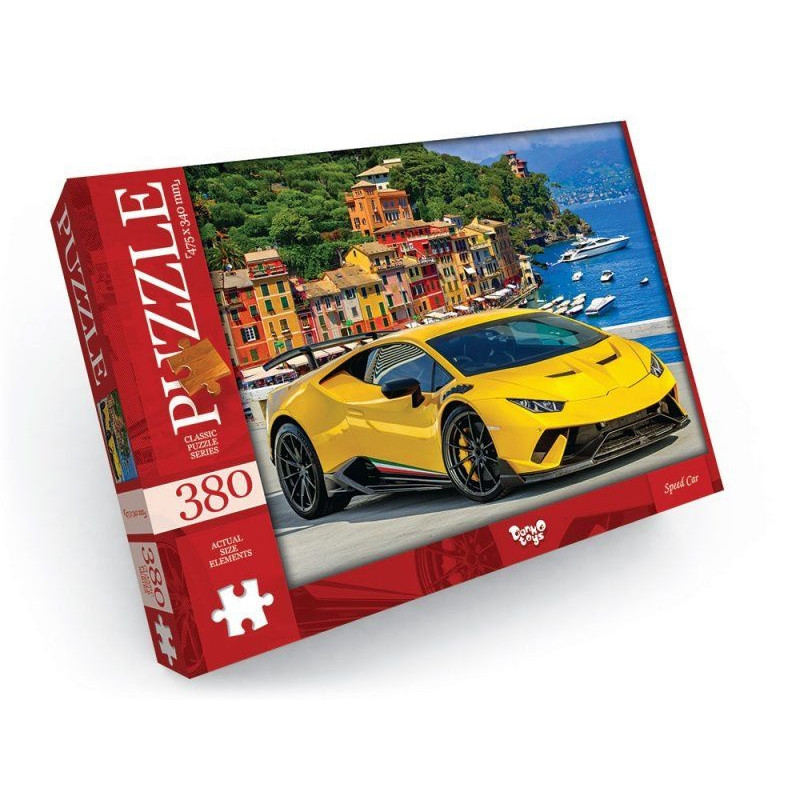 Пазл "Жовтий Автомобіль" Danko Toys C380-05-10, 380 ел.