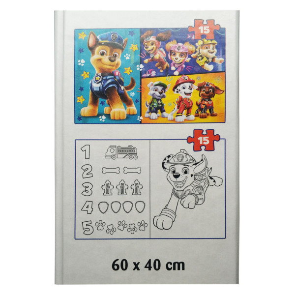 Пазлы + раскраска Trefl 42002 (SUPER GIANT) - "Счастливые друзья" / Щенячий патруль / 15 элм.