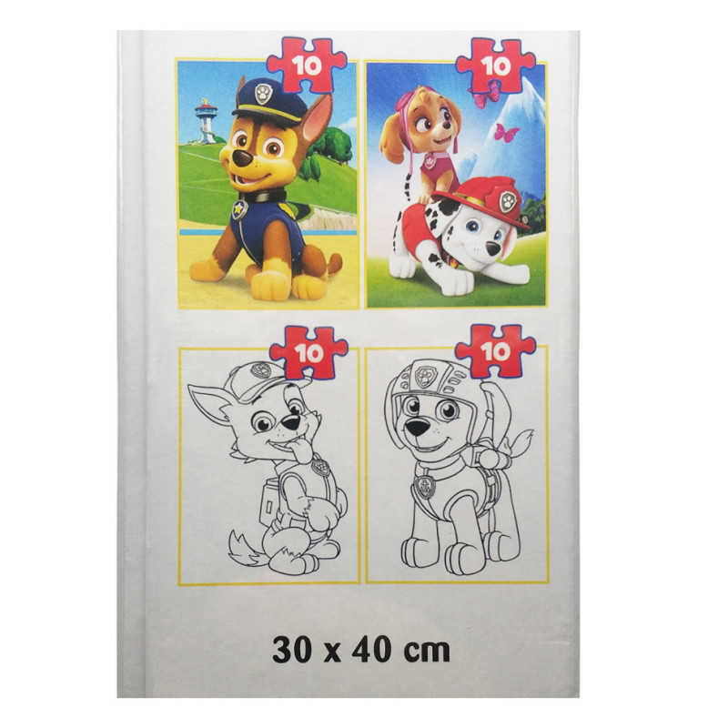 Пазлы + раскраска Trefl 43003 (BABY MAXI) - "Команда щенячьего патруля" / 10 + 10 элм