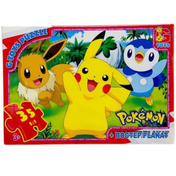 Детский пазл "Покемоны" PM01 постер, 35 элементов(PM01)