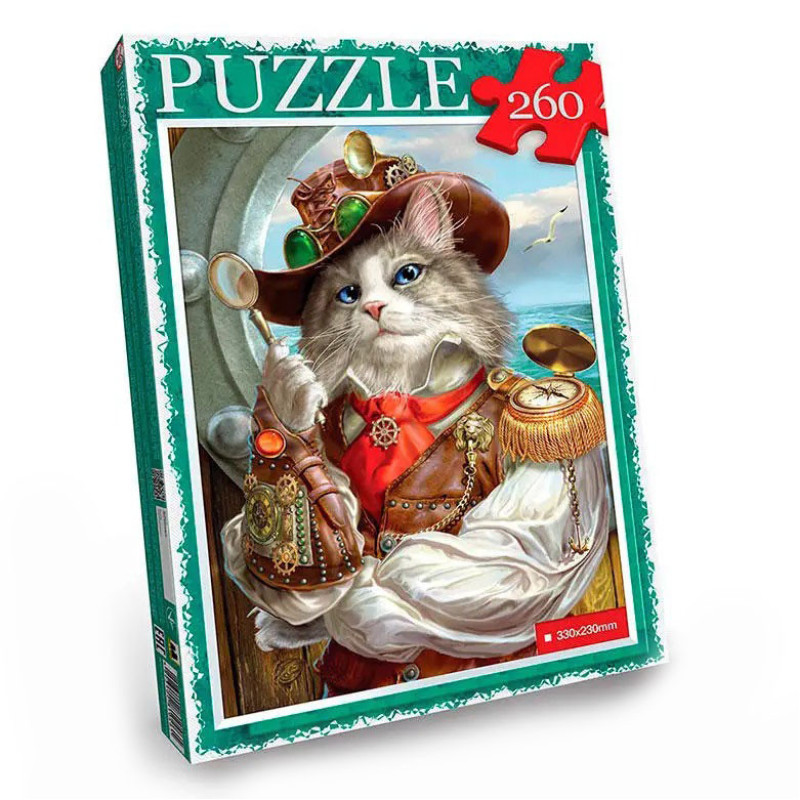 Пазл "Кіт у капелюсі" Danko Toys C260-13-01, 260 ел.