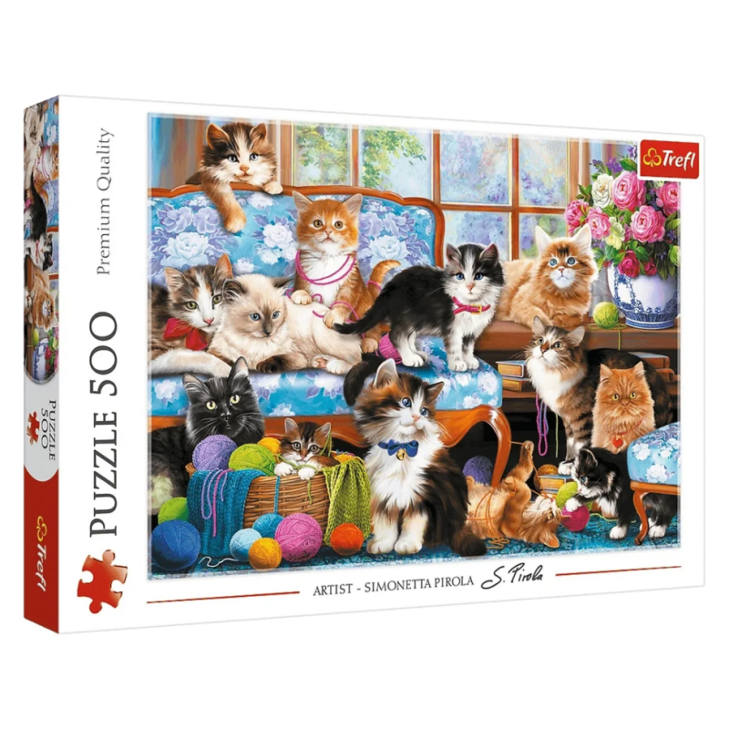 Пазли "Сім'я котиків" Trefl 37425, 500 елементів
