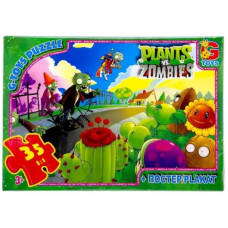 Детский пазл "Растения против Зомби" PVZ01 постер, 35 элементов(PVZ01)