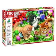 Дитячий пазл "Кошенята та Жучки" 84702, 500 елементів