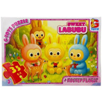 Детский пазл "Веселые Лабубу" LAB40 постер, 35 элементов(LAB40)