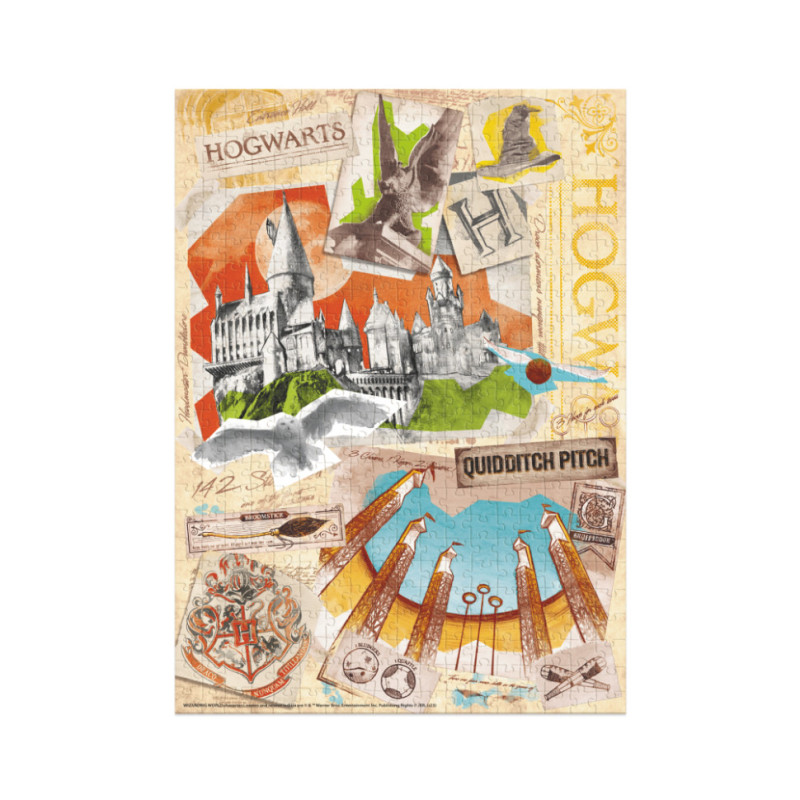 Пазл класичний "Harry Potter. Школа Хогвартс та поле для Квідича" 200503, 450 елементів