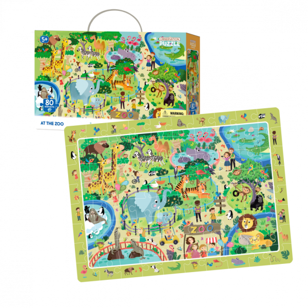 Пазл навчальний DoDo "Зоопарк" 300259, 80 деталей (300259)