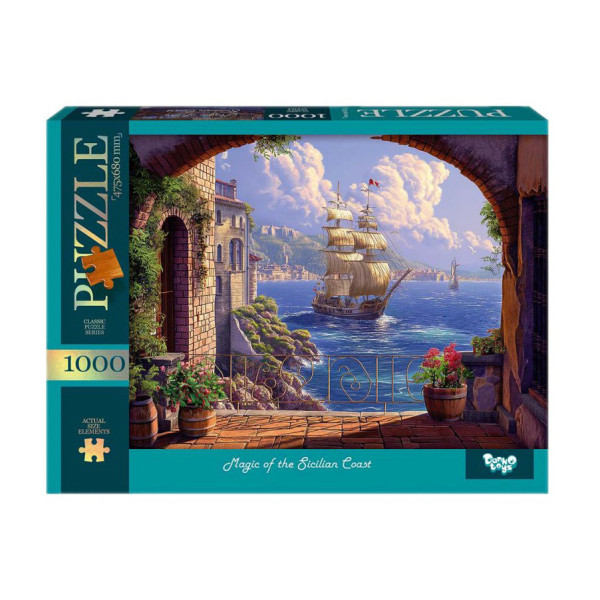Пазл "Магія Сицилійського узбережжя" C1000-13-02, 1000 елементів (C1000-13-02)