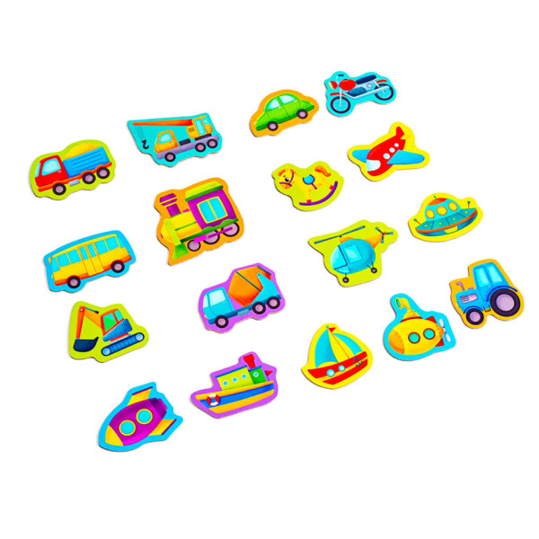Набор магнитов MAXI "Транспорт" Vladi Toys VT3106-26, 17 шт(VT3106-26)