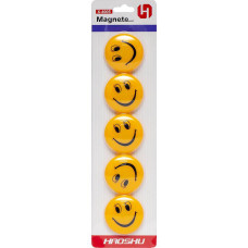 Магнит для доски "Смайлик" 5 штук X-4005 диаметр 4 см(X-4005)