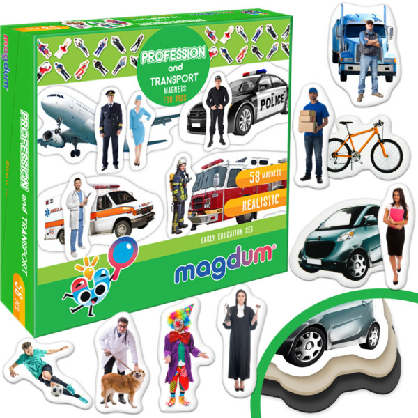 Детский набор магнитов Профессии и транспорт ML4031-31 EN(ML4031-31 EN)