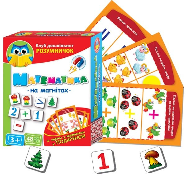 Детская игра умнички на магнитах "Математика" VT1502-18 на укр. языке