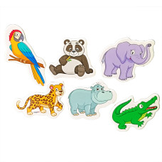 Дитячий набір магнітів "Тварини ЗОО малюнки" ML4032-25 в наборі 6 магнітів (ML4032-25)