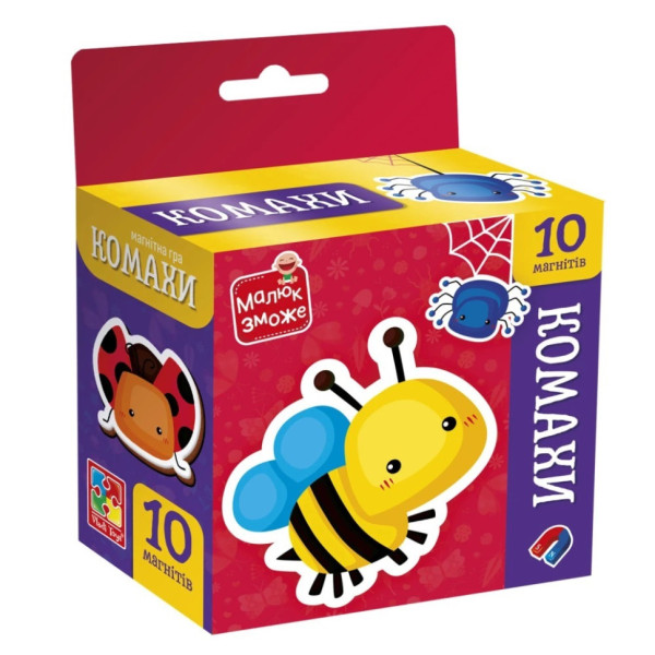 Дитячий набір магнітів "Комахи" VT3106-32, 10 магнітів (VT3106-32)