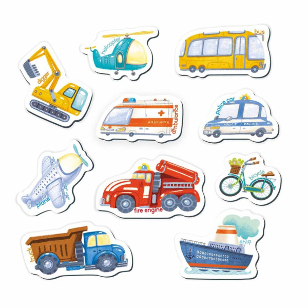 Набір магнітів "Види транспорту" 200266, 10 елементів в комплекті (200266)