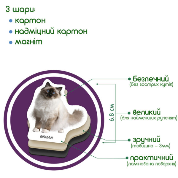 Набор магнитов Magdum "Породы кошек" ML4031-13 EN(ML4031-13 EN)