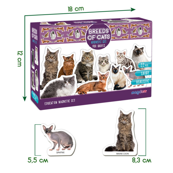 Набор магнитов Magdum "Породы кошек" ML4031-13 EN(ML4031-13 EN)