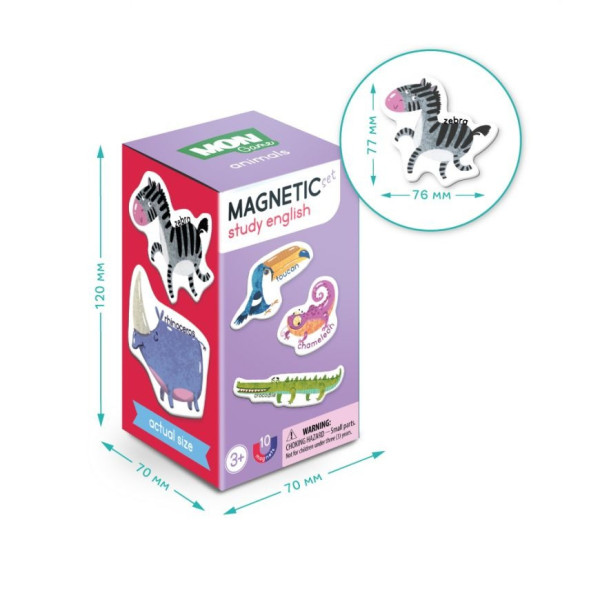 Детский набор магнитов "Магнитные животные" Mon Game 200205(200205)
