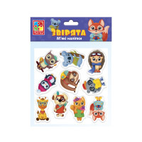 Набір м'яких наклейок "Звірята" Vladi Toys VT4210-10 (укр) (VT4210-10)