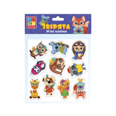 Набір м'яких наклейок "Звірята" Vladi Toys VT4210-10 (укр) (VT4210-10)