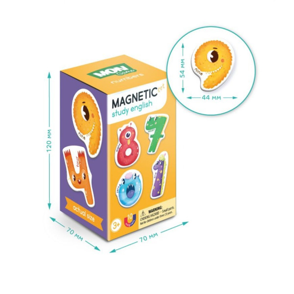 Дитячий набір магнітів "Магнітні цифри" Mon Game 200204