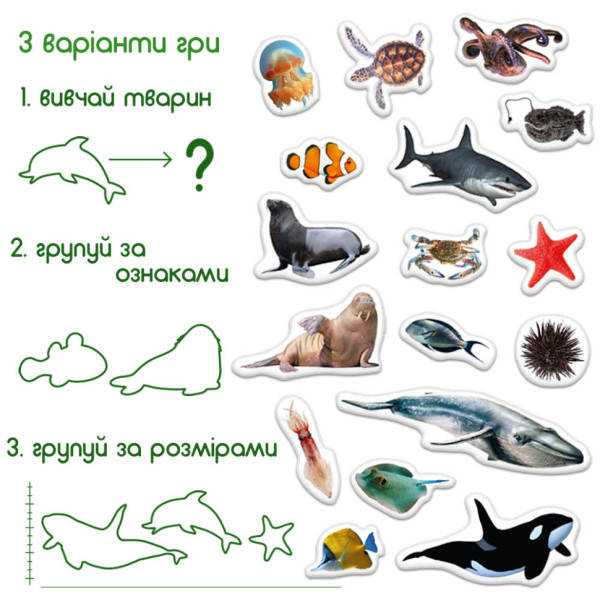 Дитячий набір магнітів Морські мешканці фото ML4031-28 EN (ML4031-28 EN)