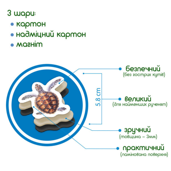 Дитячий набір магнітів Морські мешканці фото ML4031-28 EN (ML4031-28 EN)