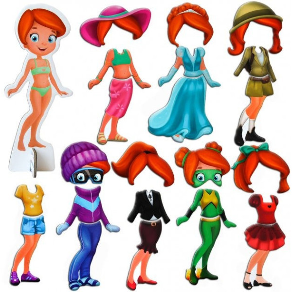 Набір магнітів Magdum "Лялька з одягом New look" ML4031-14 EN (ML4031-14 EN)