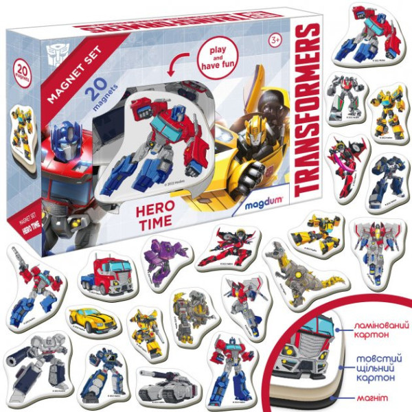 Набор магнитов "Трансформеры. Время героев" Magdum МЕ 5031-41(МЕ 5031-41)