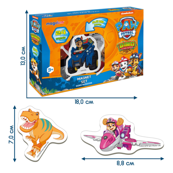 Набір магнітів  Magdum ML4034-05 "Щенячий патруль. Диномісія" (ML4034-05)