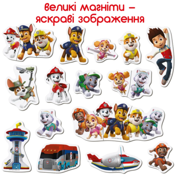 Дитячий набір магнітів Щенячий патруль "Веселі пригоди" Magdum ML4034-01 20 шт (ML4034-01)