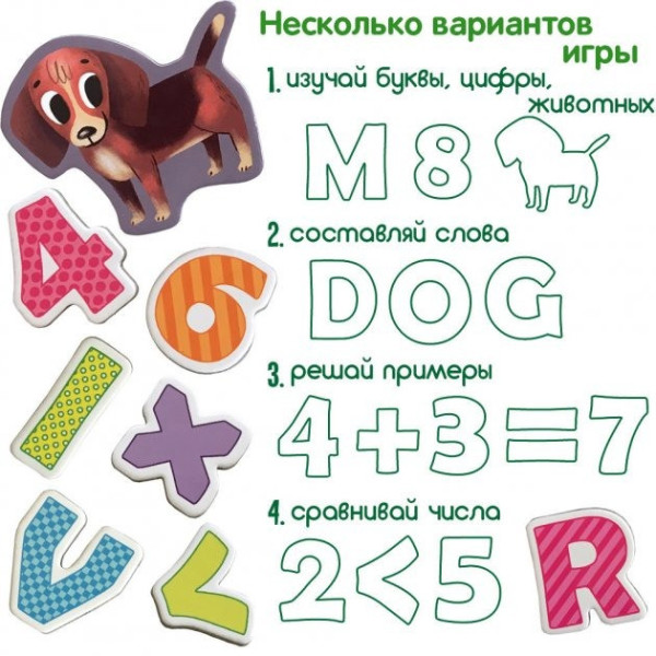 Набір магнітів Magdum "Літери і цифри" ML4031-09 EN (ML4031-09 EN)