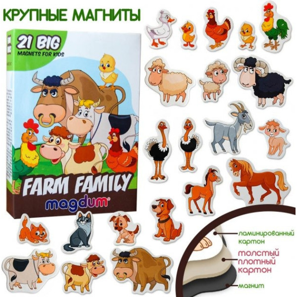 Набір магнітів Magdum Ферма сімейки ML4031-21 EN (ML4031-21 EN)