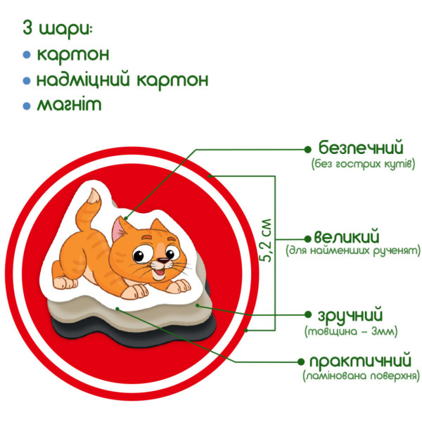 Набір магнітів Magdum Тварини ML4031-16 EN (ML4031-16 EN)