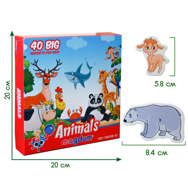 Набір магнітів Magdum Тварини ML4031-16 EN (ML4031-16 EN)