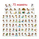 Дитячий розвиваючий набір магнітів "Розпорядок дня" ML4032-03, 72 магнітні фігурки (ML4032-03)