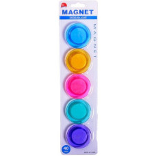 Магніт для дошки «Кольоровий» T-4005, 5 штук D4см (T-4005)
