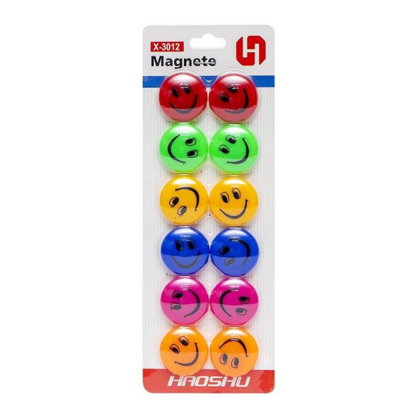 Магніт для дошки "Смайлик" COLOR-IT X-3012 діаметр 3 см